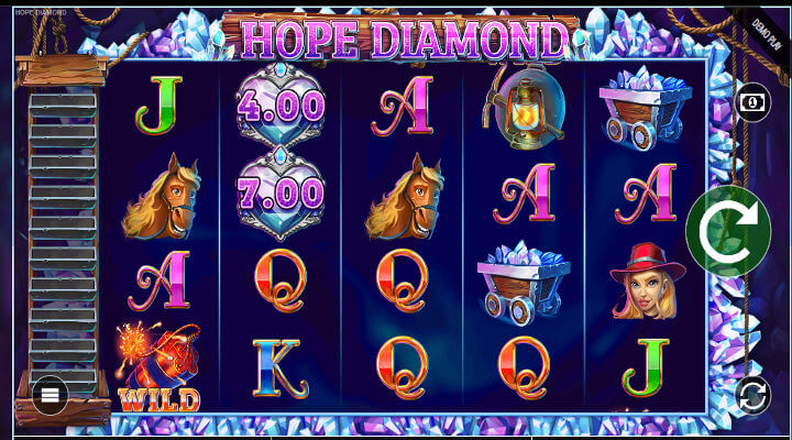 S&iacute;mbolo scatter no jogo de slot Hope Diamond